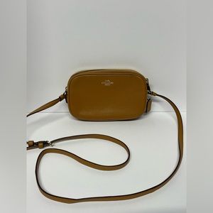 Coach Tan Leather Crossbody Bag In Perfect Condition